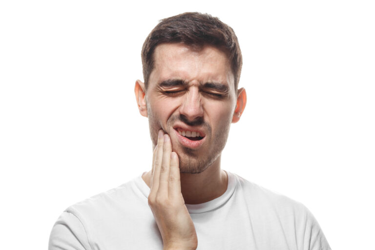 man with tooth pain
